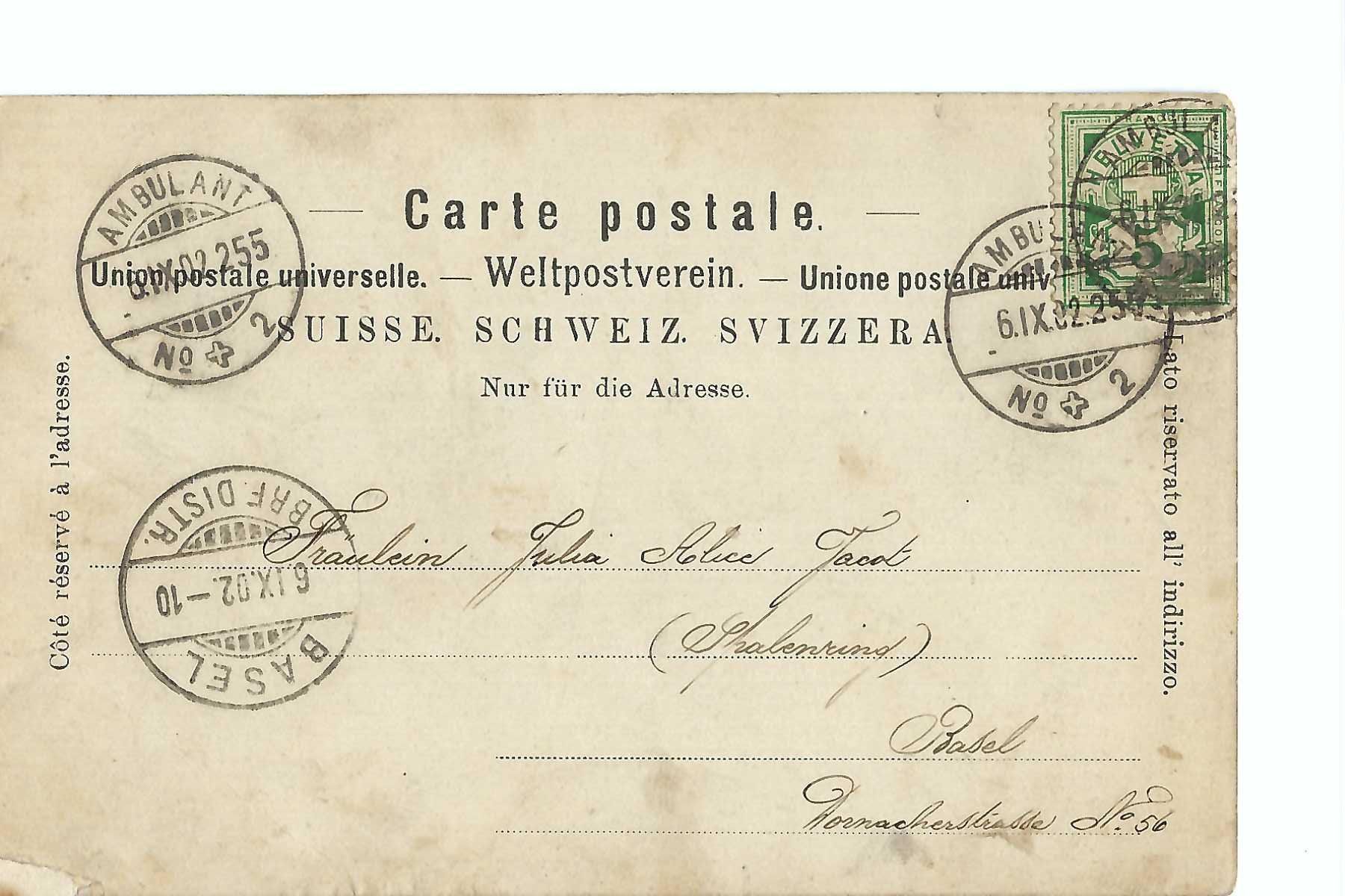 Cartes postales: Biel-Bienne, Taubenloch mit Wasserfall , Litho, 1902 – D'occasion à Thun par 44wart 1