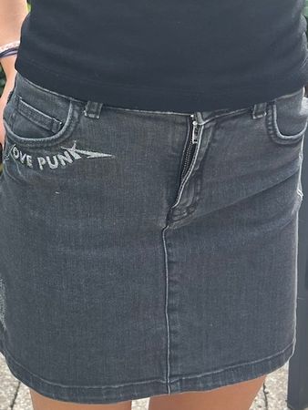 Zadig & Voltaire Jupe en jean gris foncé, taille 10 ans