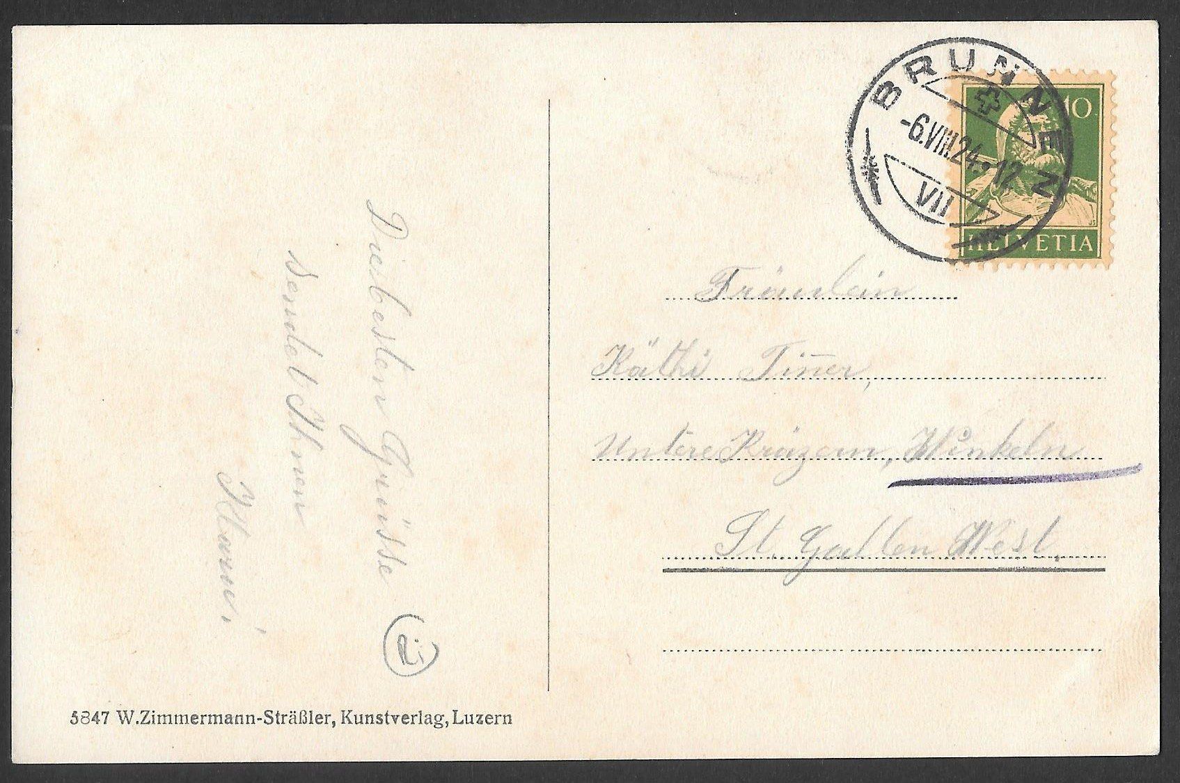 Cartoline postali: Brunnen Kollegium Ingenbohl – Usato da Olten venduto da clotaldi 1