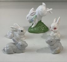 Lot de 5 lapins blanc