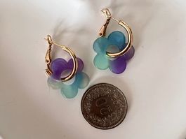 Boucles d'oreilles fantaisie fleurs