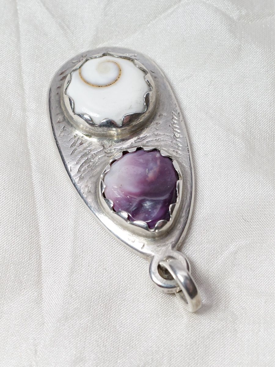 Ciondoli: Silber Sterling Anhänger Kunst Inlay native Schmuck massive – Usato da Rüti (ZH) venduto da vint-age 4