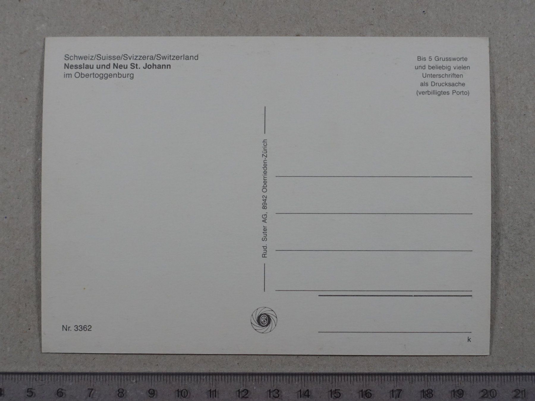 Cartoline postali: Nesslau - Neu St. Johann – Usato da Lenzburg venduto da fh1 1
