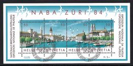 1984 Gedenkblock  NABA ZÜRI Nr. W64, ET ʘ, KP 4.-