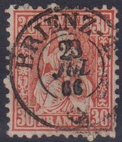 TRAUM Sitzende Helvetia "30", Nr.33, V-O BRIENZ++++