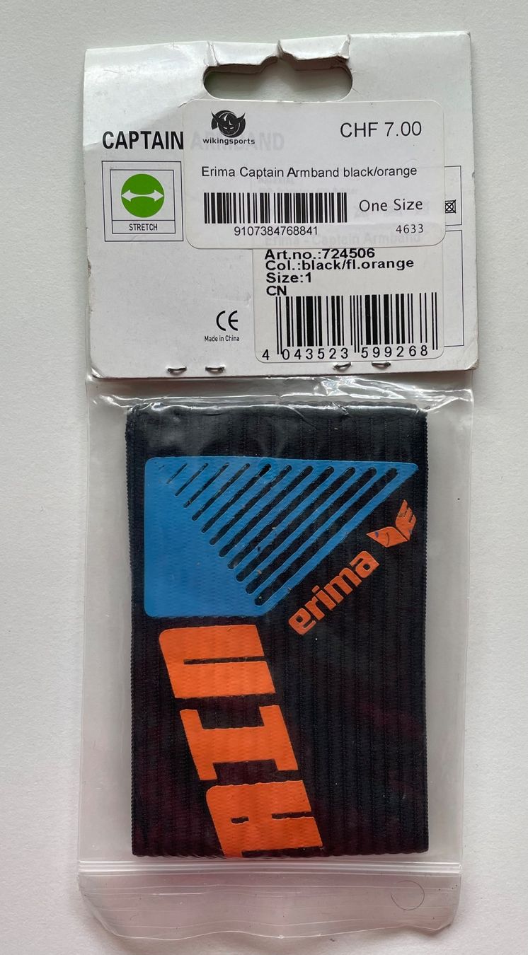 Bracciali & Braccialetti: Erima Captain Armbinde schwarz/orange, Neu, One Size – Nuovo (secondo la descrizione) da Winterthur venduto da crave 1