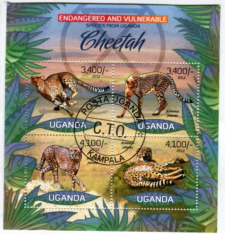 Alle Briefmarken: Block "Gepard". Uganda – Neu und originalverpackt aus Basel von Butsch5