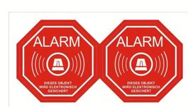Sticker "ALARM" elektr. gesichert (5 x 5 cm)