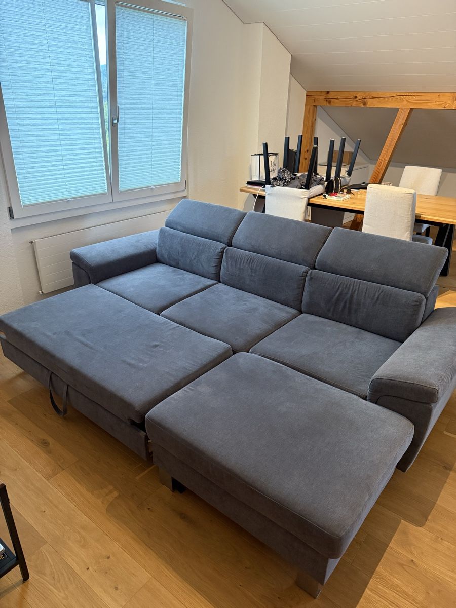 Divani: Ecksofa Grau mit Schlaffunktion und Bettkasten  – Usato da Adligenswil venduto da Pony503gta 2