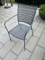 Metallstuhl Anthrazi/ grau für Garten & Balkon