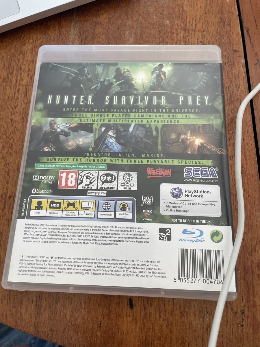 Giochi: Jeu PS3 - Aliens vs Predator  – Usato da Etoy venduto da 6iulian0 2