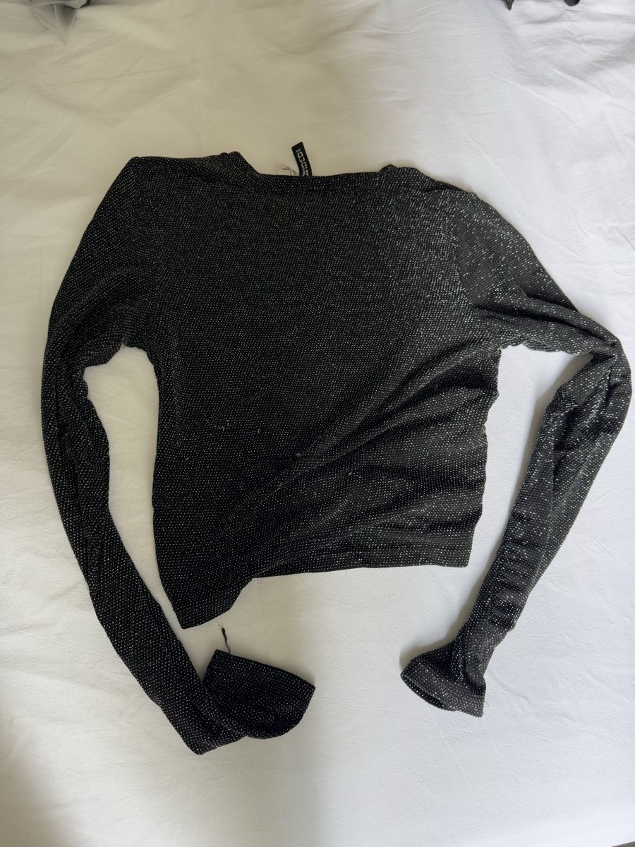 Tops: Top donna nero glitterato taglia S  – Gebraucht aus Lugano von ari_2v6v 2