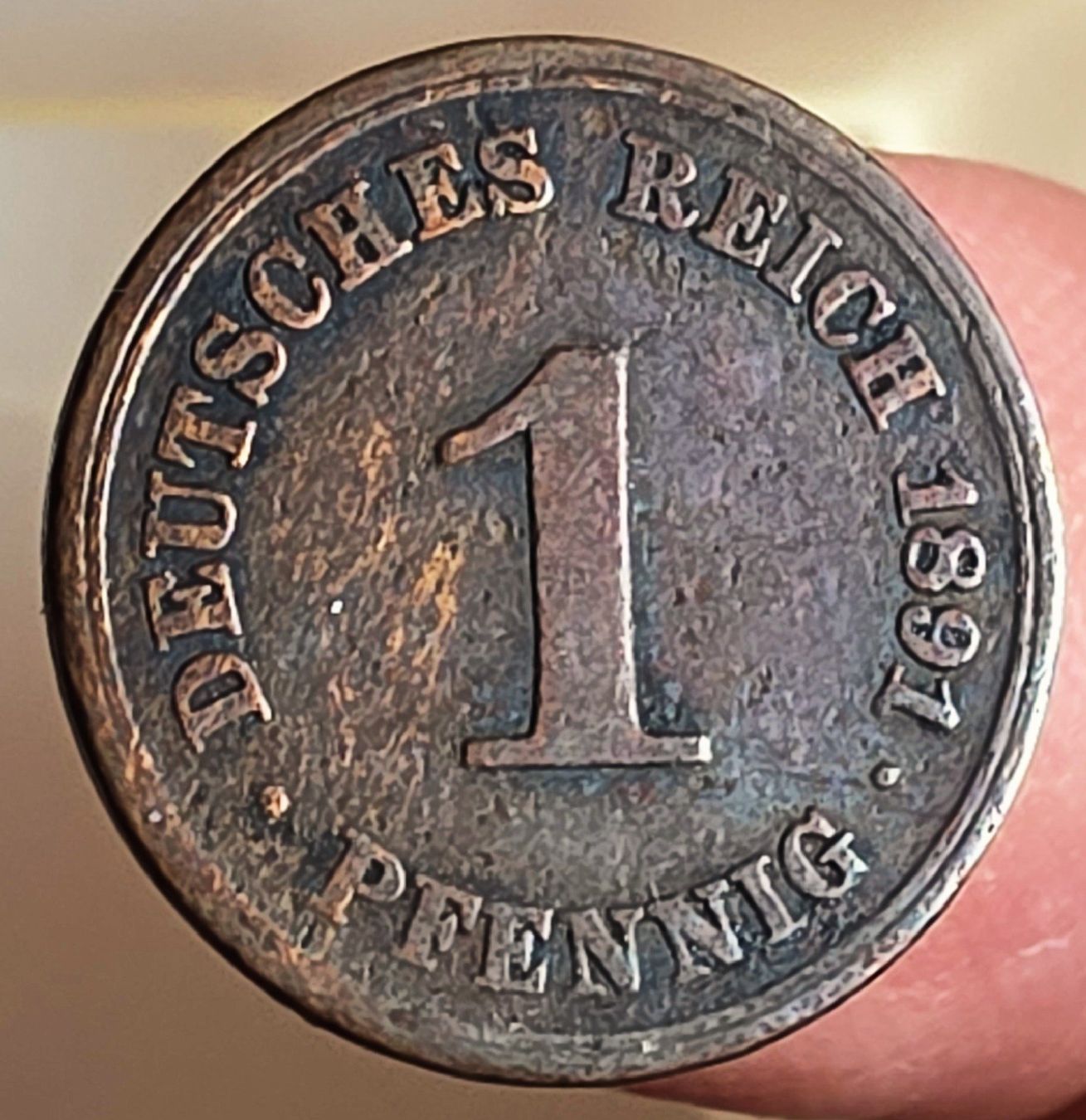 Tutti le monete: DEUTSCHLAND 1 PFENNING 1891 A – Usato da Winterthur venduto da Creso70 1