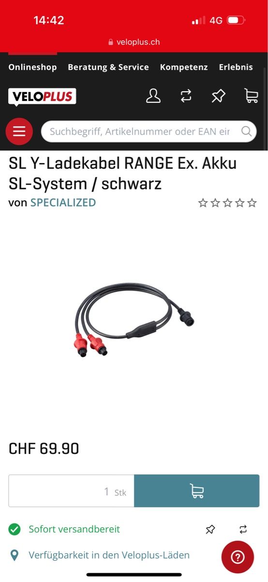 Caricabatterie: Specialized Range Extender und Y-Kabel – Usato da Sempach venduto da  5