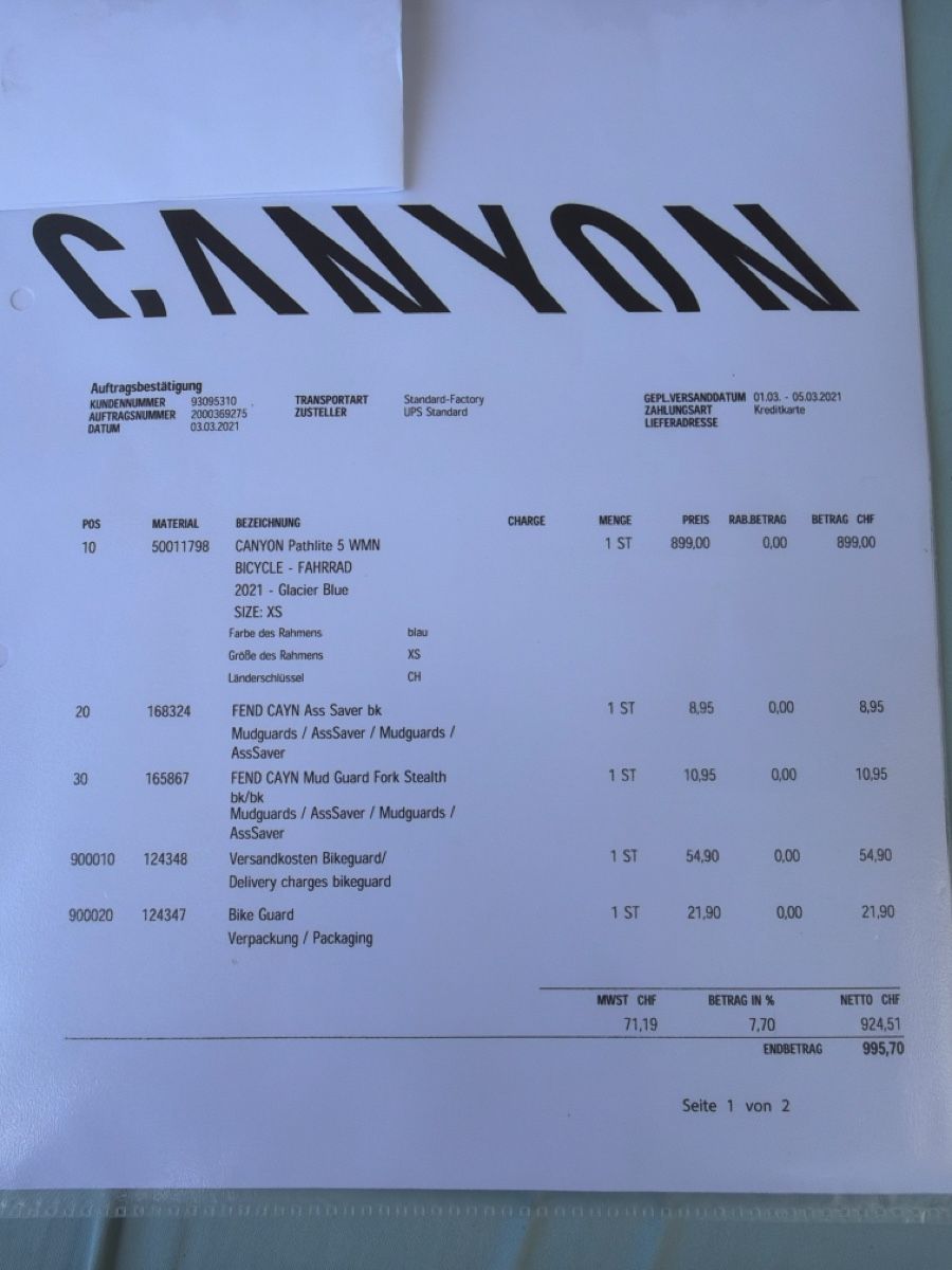 Canyon Biciclette: Canyon Pathlite 5, Grösse XS, blau – Usato da Morgarten venduto da elabaumann_ch 6