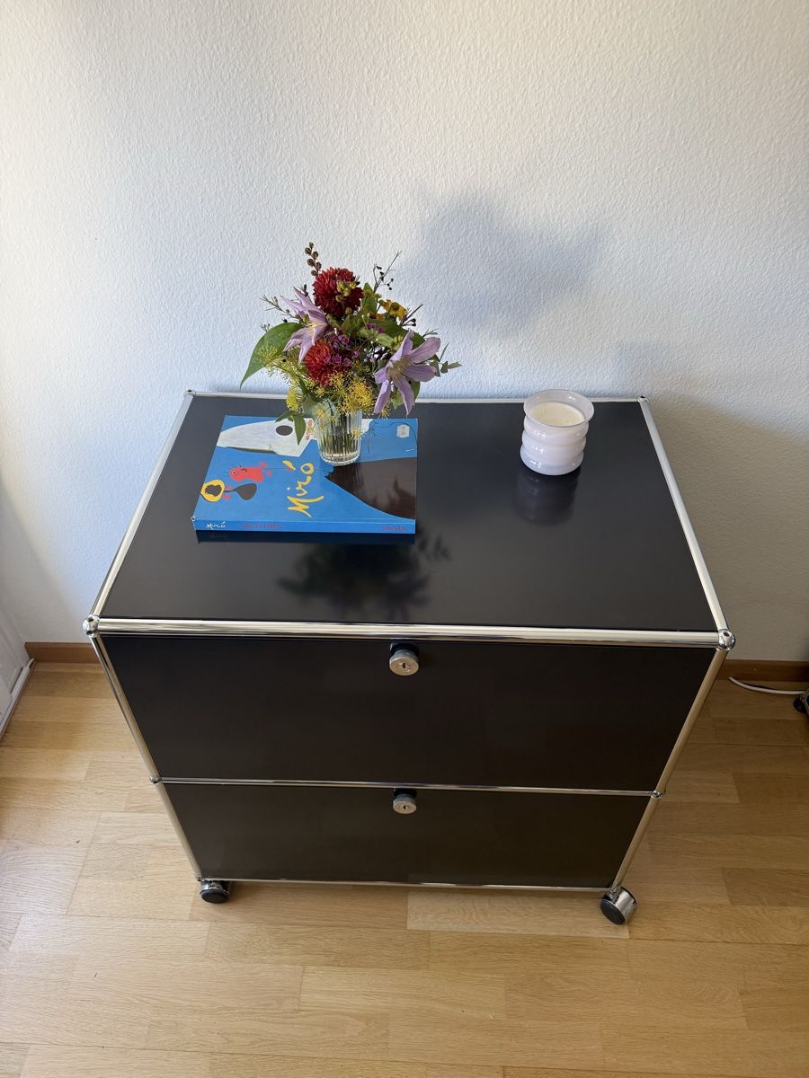 USM Regale: USM Haller Rollkorpus / Sideboard, schwarz – Gebraucht aus Zürich von dreimal2 2