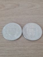 2 SCHWEIZER SILBERMUENZEN 5 FRANKEN 1966