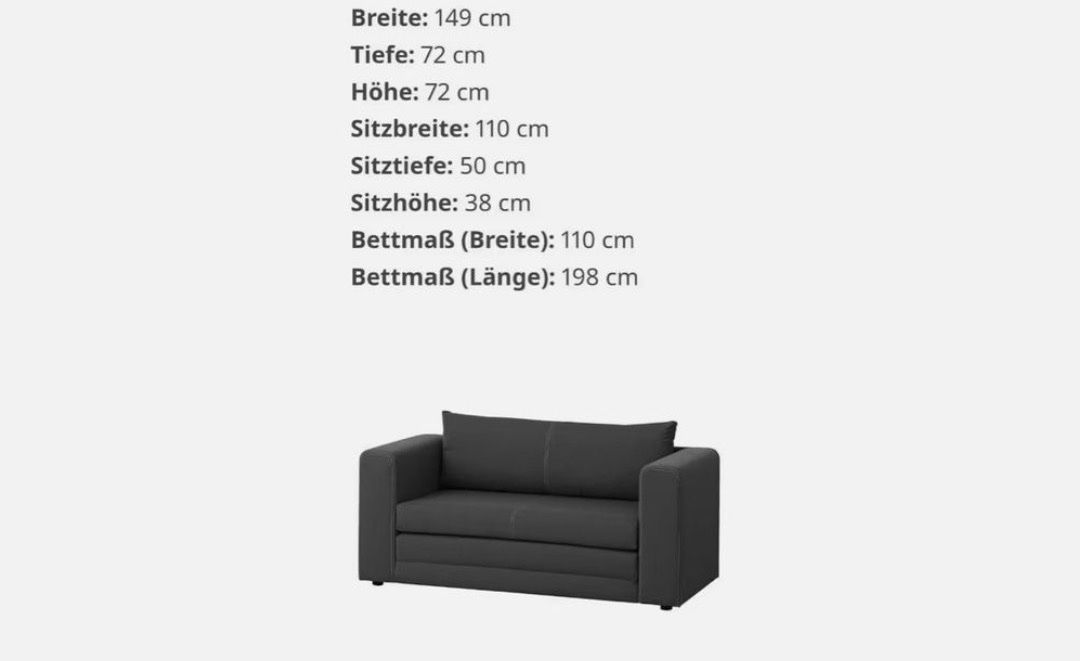 Ikea Divani: IKEA AKESBY Bettsofa Sofa dunkelgrau TOP Zustand – Usato da Zürich venduto da Sunflower.15 4