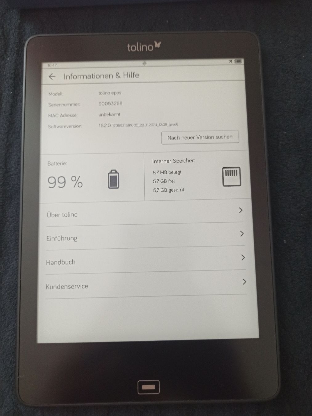 Tolino Tablet PC: Tolino Epos 1 + Hülle – Gebraucht aus Meggen von Malecifent 1
