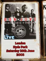 Rusty Blechschild-BON JOVI-LONDON 2003