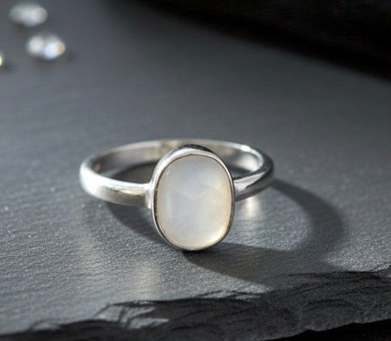 Anelli: Oval Mutterperle Silberring 925 - A&C Oslo - Neu – Nuovo e nell'imballaggio originale da Uetikon am See venduto da Coralreef
