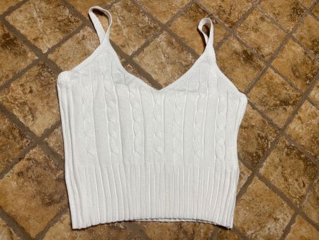 Top estivo di viscosa a maglia--S/M-nuovo-colore bianco