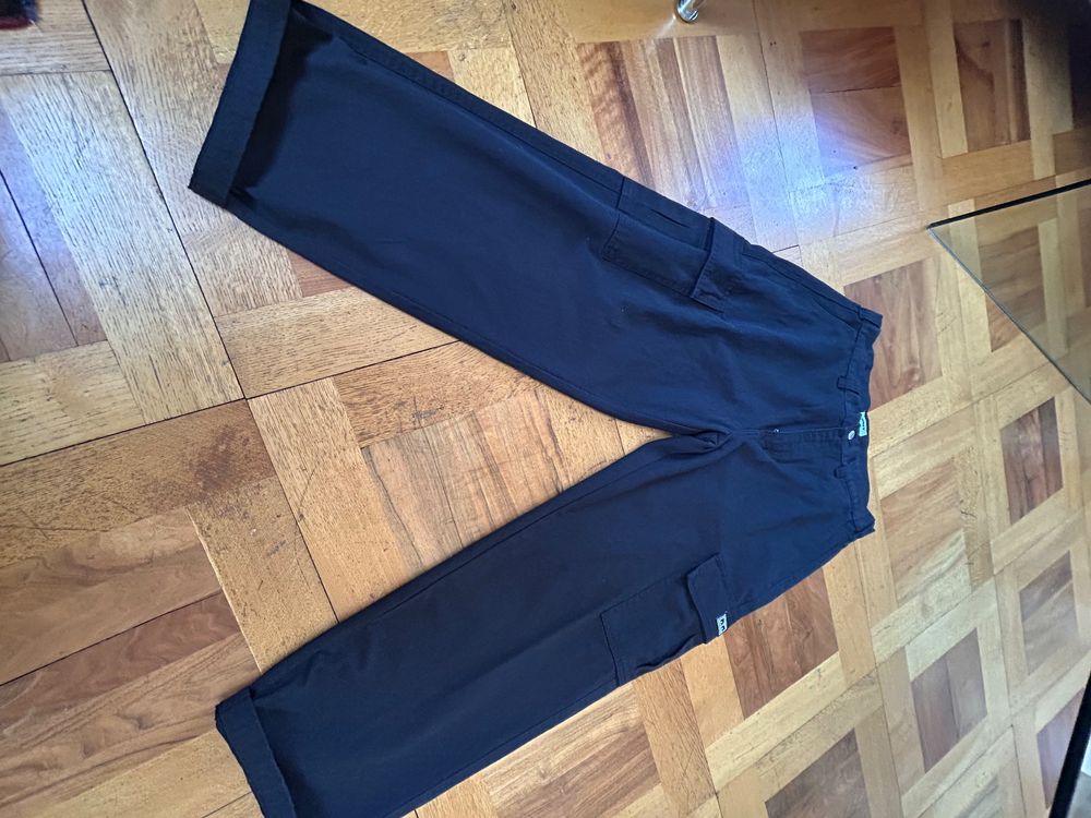 Pantalon Femme Obey Taille L - Coupe Droite En Coton Et Rayonne Beige - Lavage Main