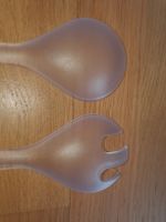 Salatbesteck Kunststoff transparent gebrauchter Zustand