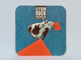 Bierdeckel LEYSIN ROCK FESTIVAL 1992 KRONENBOURG Rarität