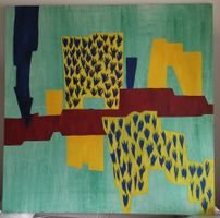 abstrakte Original Malerei 160 x 160 cm