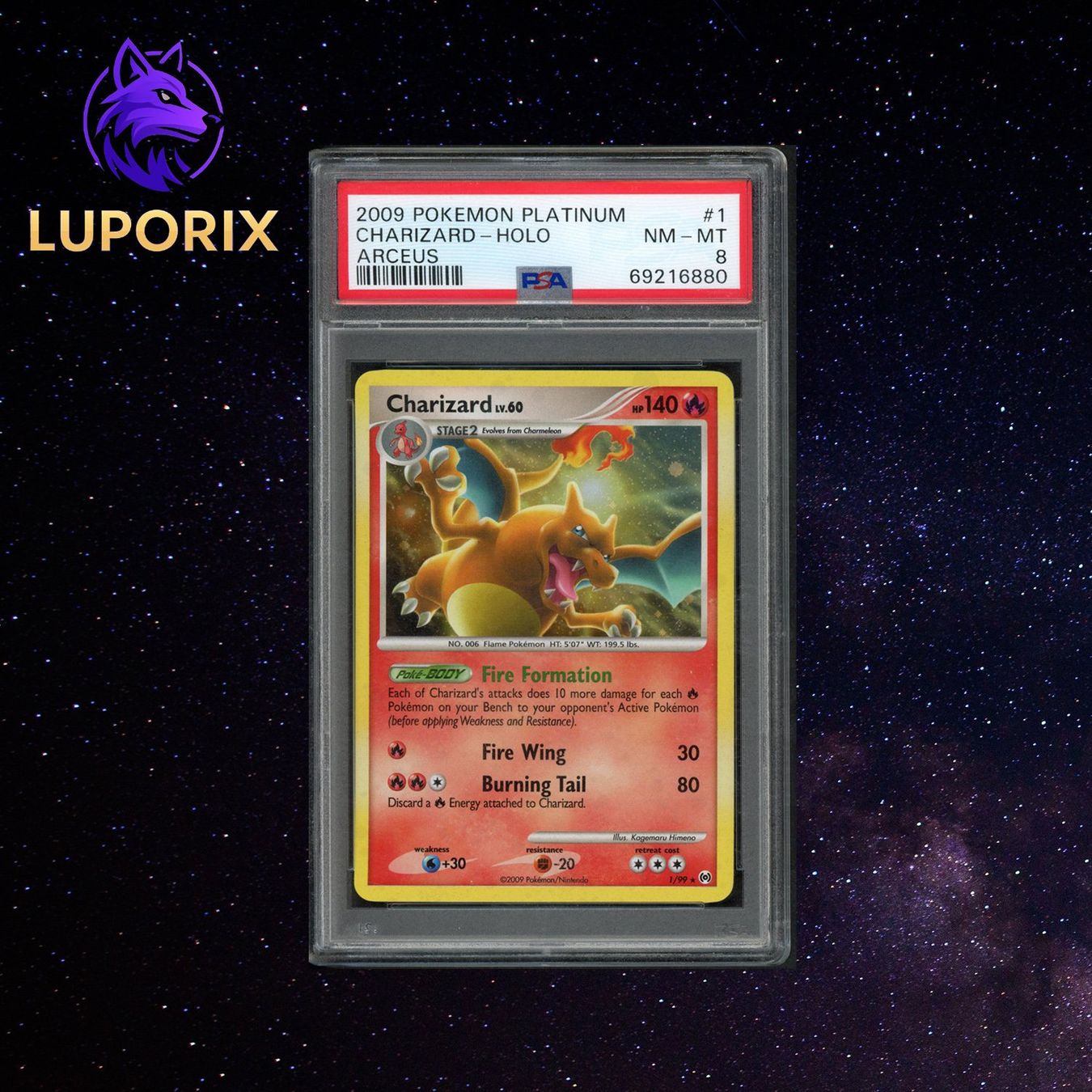 Pokémon Carte collezionabili: Pokemon PSA 8 Charizard 1/99 Arceus | EN – Nuovo (secondo la descrizione) da Oensingen venduto da CSCollectors