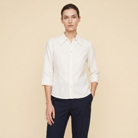 Chemisier blanc chemise add it manches 3/4 Taille 38/40