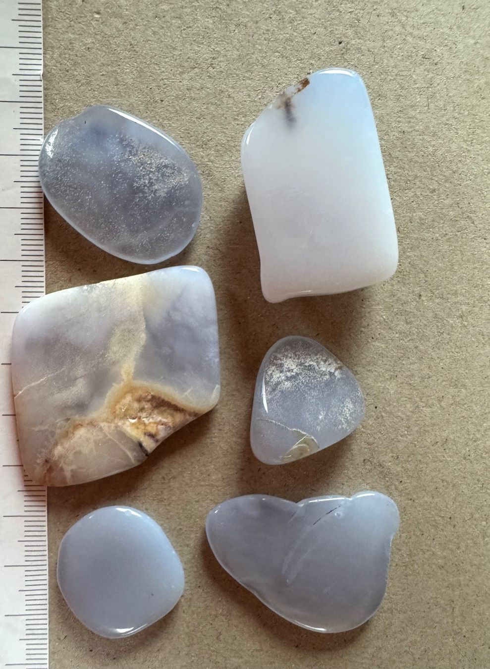 Edelsteine: Calzedon.    Scheiben  top Sammlung.  wunderschön poliert – Neu und originalverpackt aus Leuggern von gemshow 1