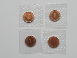 1 Pfennig D-F-G-J 1974 Stgl