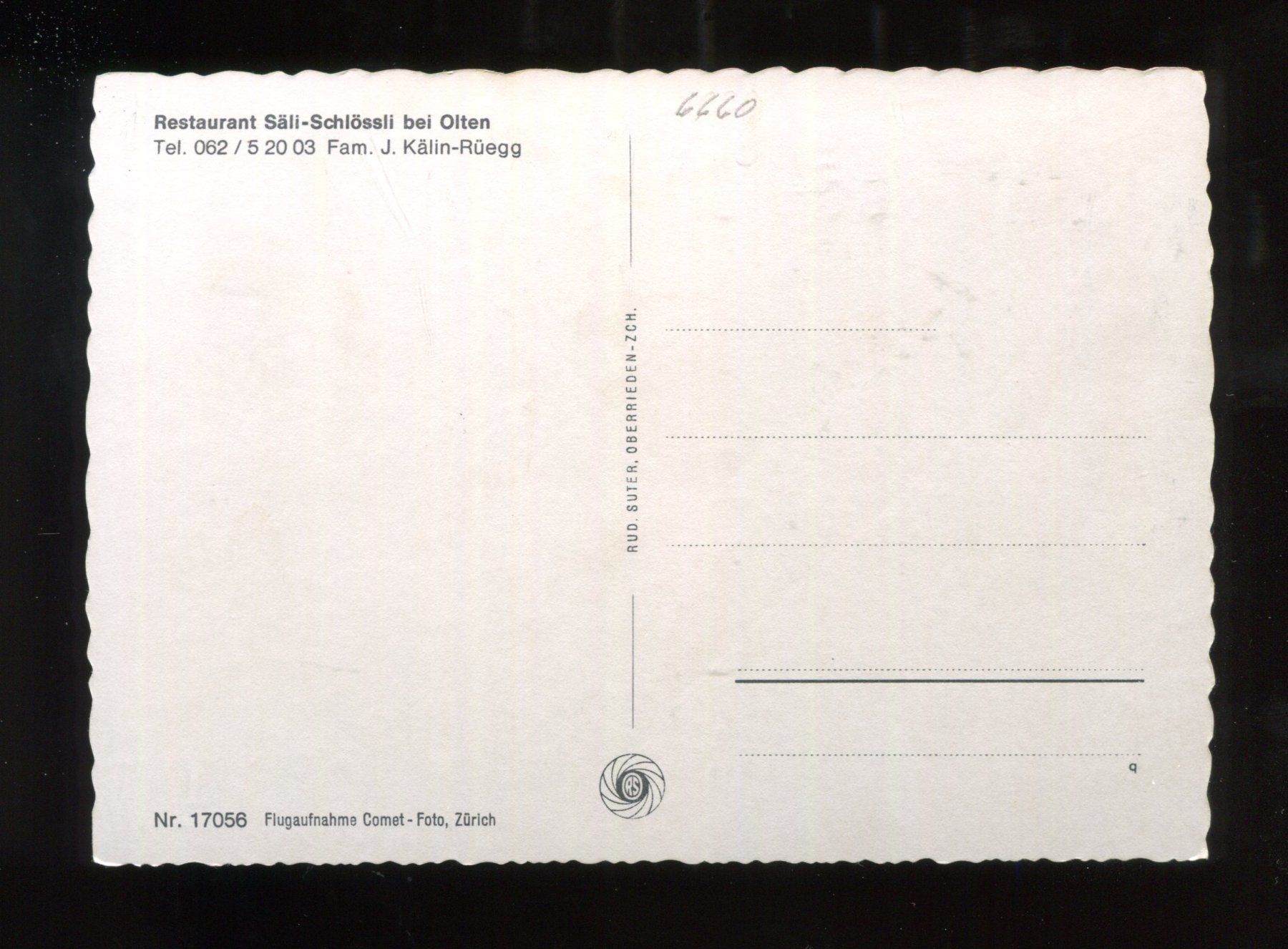 Cartoline postali: Olten, Restaurant Säli-Schlössli – Usato da Aarau venduto da Elmaar41 1
