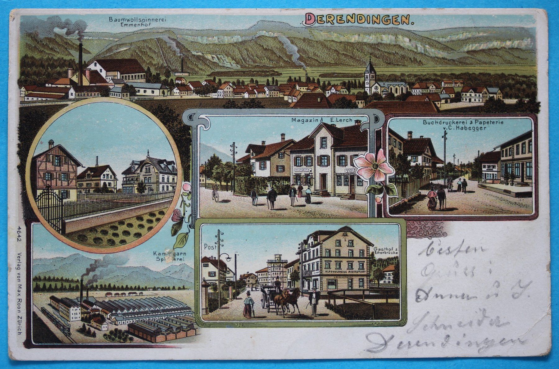 Ansichtskarten: DERENDINGEN LITHO AK – Gebraucht aus Lotzwil von pirolh