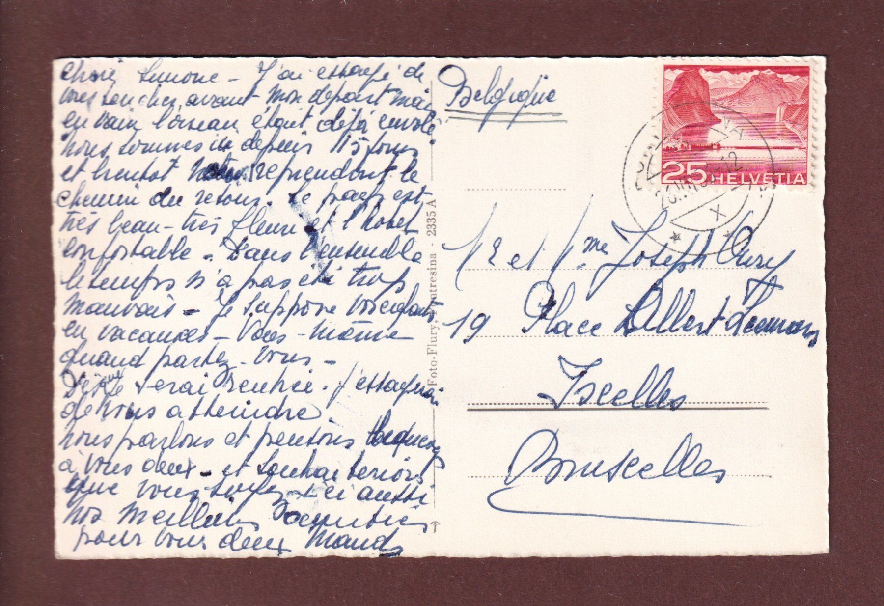 Cartoline postali: PONTRESINA - Dorfstrasse - 1956 – Usato da Pully venduto da nicecards 1