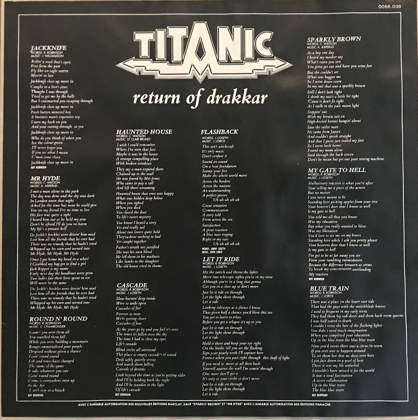Schallplatten: TITANIC - RETURN OF DRAKKAR - 33 Tours – Gebraucht aus Bussigny von vinyl-pas-cher 4