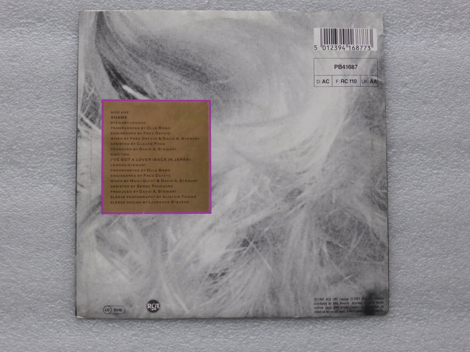 Schallplatten: Vinyl Single  EURYTHMICS – Gebraucht aus Küssnacht am Rigi von Mondkinder 3