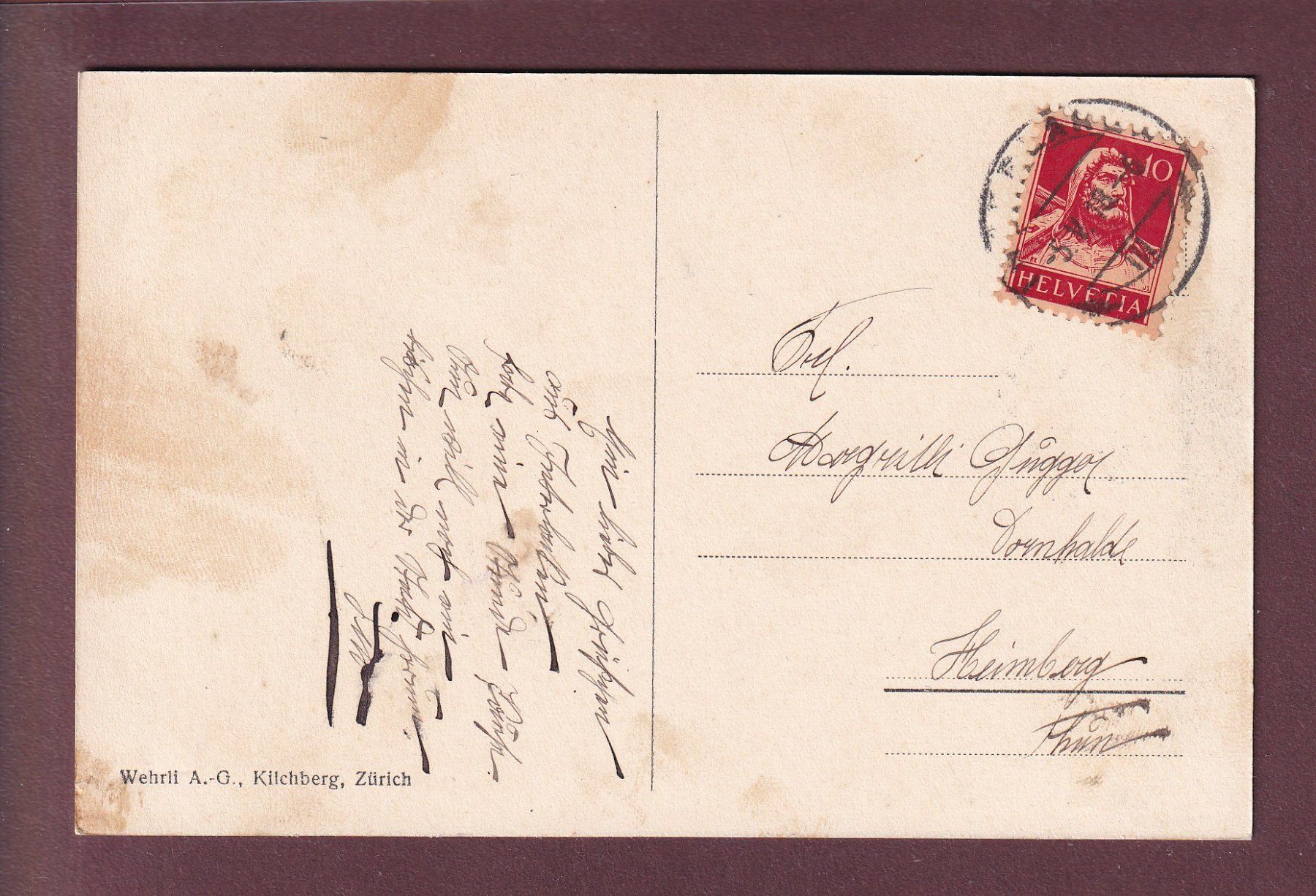 Cartoline postali: INTERLAKEN - Jungfrau - 1918 – Usato da Pully venduto da nicecards 1