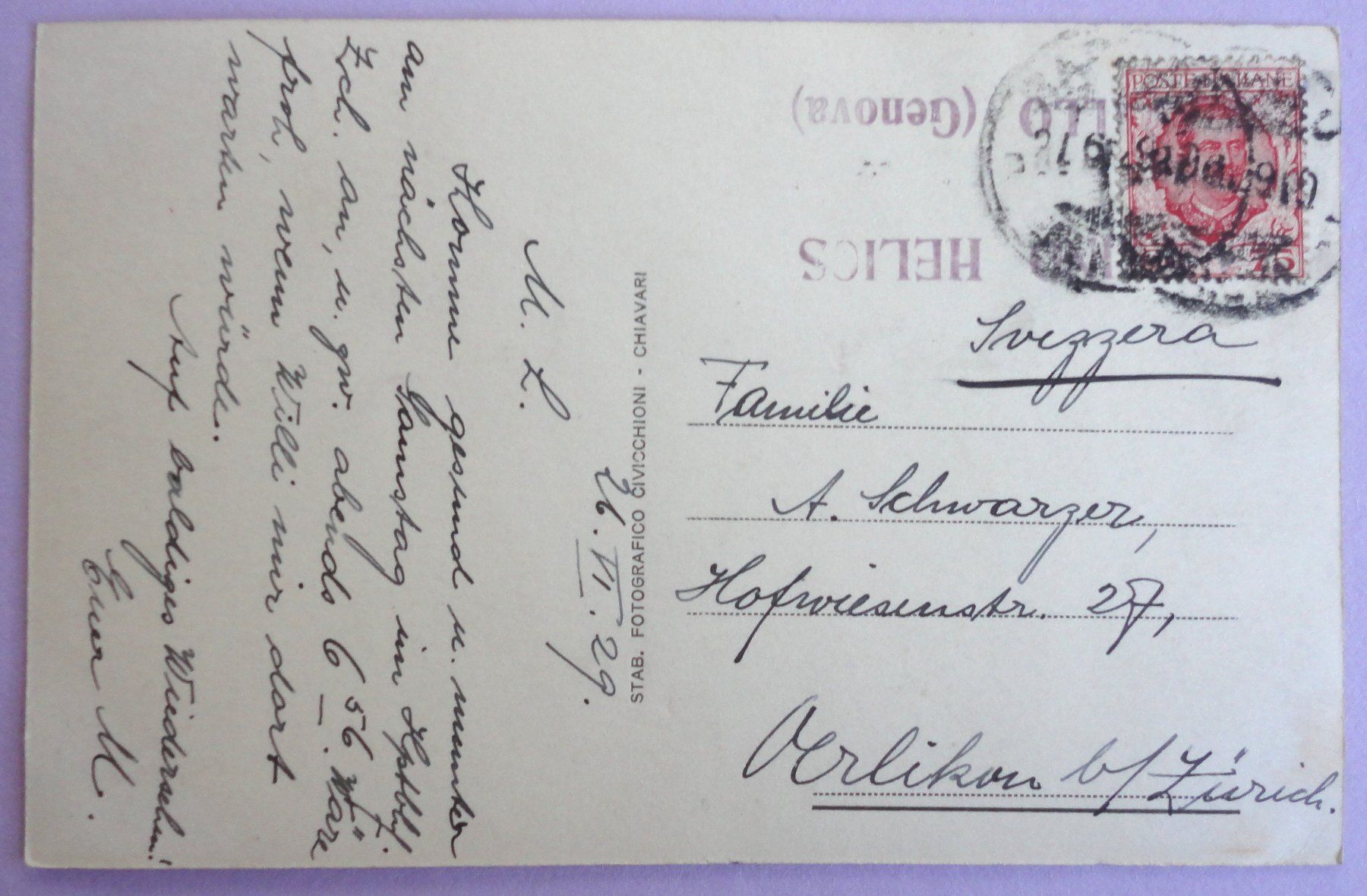 Cartes postales: Rapallo - Il Castello – D'occasion à Fétigny par Billy2miny 1