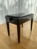 Höhenverstellbare Klavierbank schwarz, 44-55 cm