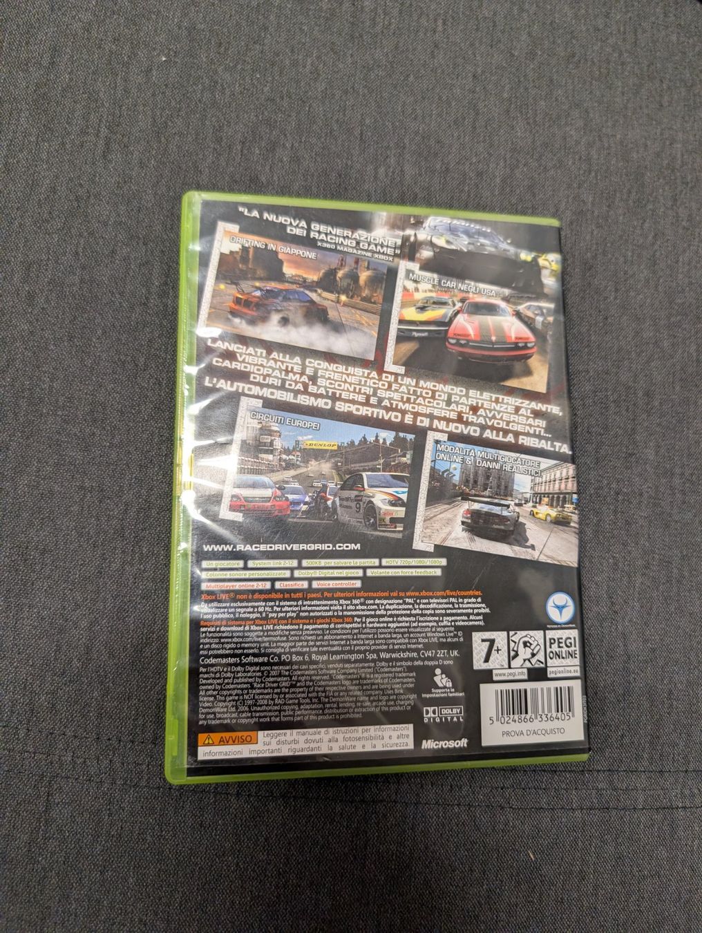 Giochi: Racedriver grid Microsoft Xbox 360 – Usato da Giubiasco venduto da Ticinerd 1