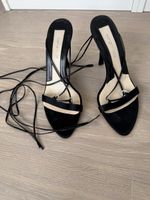 Vintage Sergio Rossi Crystal Heel Lace-Up Sandals, 38