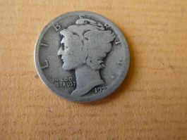 USA 1927, Dime (10 Cents), Silber .900