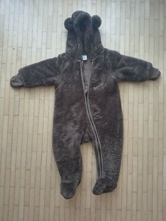 Baby Strampler Bär braun Grösse 68