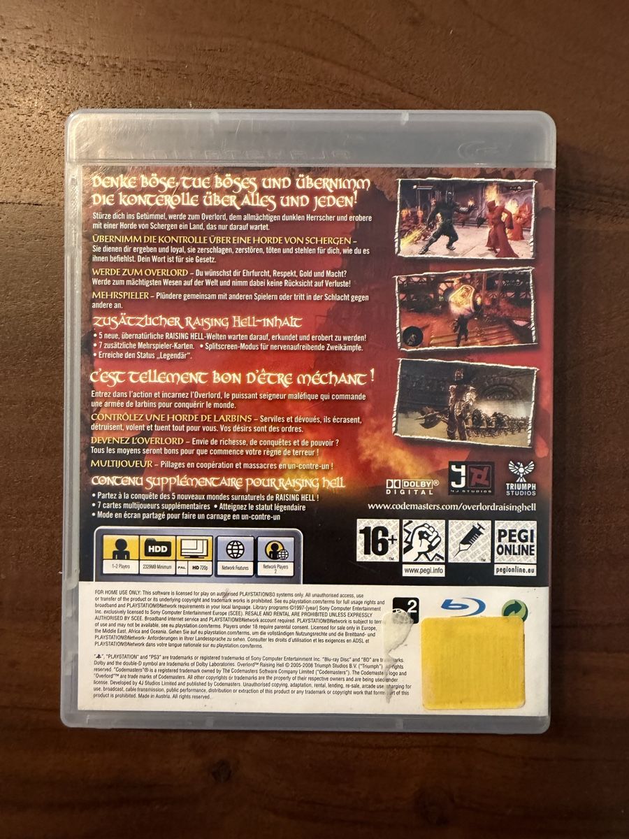 Sony Jeux: Overlord: Raising Hell für PS3 – D'occasion à Thunstetten par Virus_33 2