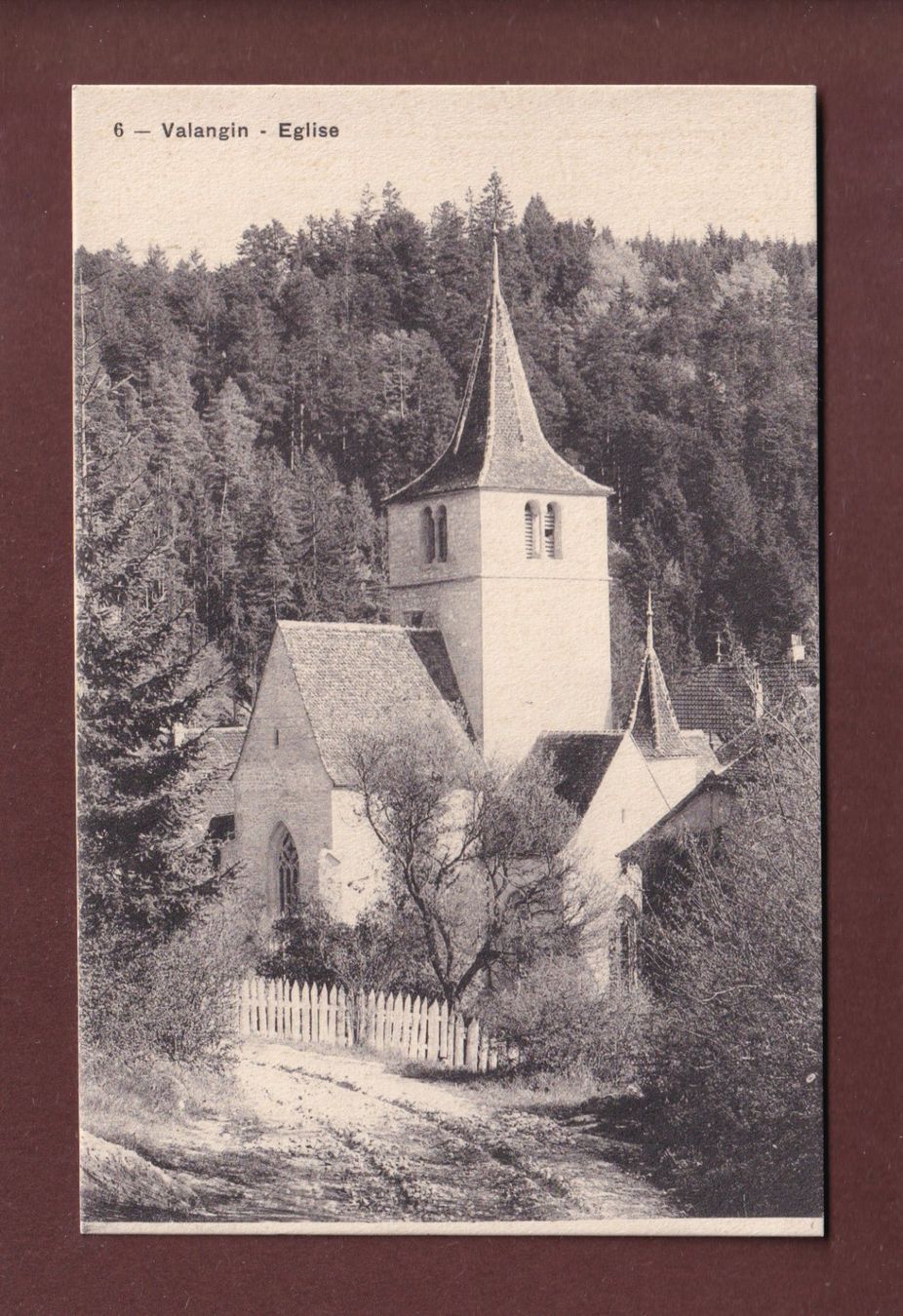 Cartoline postali: VALANGIN - Eglise – Usato da Pully venduto da nicecards