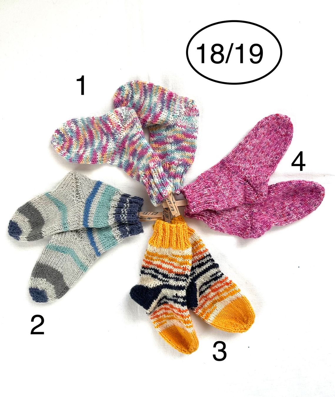 Calze per bambini: handgestrickte Socken, 18/19 – Nuovo e nell'imballaggio originale da Engelburg venduto da rautibus