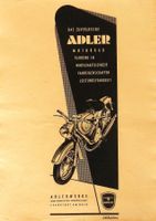 Litfass -Werbeplakat von 1953 « Adler-Motorrad » - 44 x 31cm